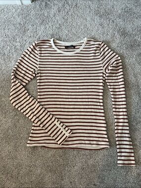 A&F Striped Long Sleeve Top
